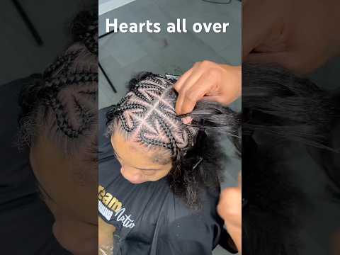 I enjoys doing styles that allows me to be creative | heart Knotless braids #hearts #knotless #braid