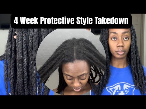 4+ Weeks Later… Taking Down My Protective Style on THICK Type 4 Hair! (Chit Chat)