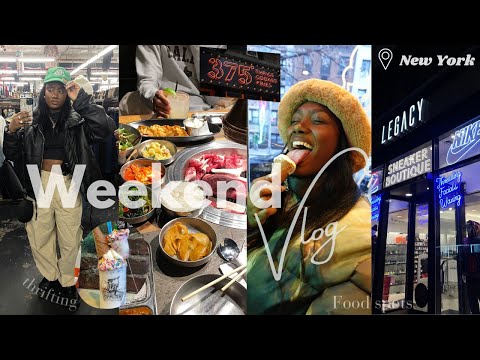 WEEKEND VLOG l NEW YORK FOOD SPOTS (boozy ice cream + more)THRIFTING, CITY LIFE, RECORDING IN PUBLIC