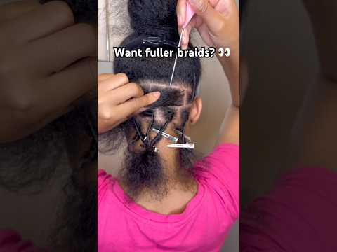 Braids overlapping?👀 Try brick layer parting. Super game changer! #hair #howto #parting #braids