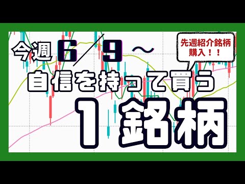 今週（6/9〜）専業が自信を持って買う1銘柄