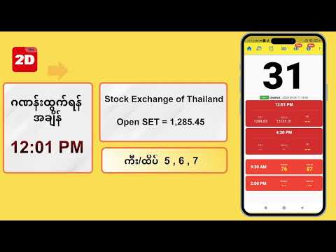 (26.09.2025) နေ့လယ် (12:01PM) 2D3D Live တိုက်ရိုက်