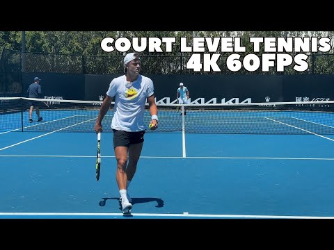 Holger Rune Court Level Practice 2024 (4K 60FPS)