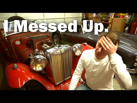 This Caused a Massive Engine Oil Leak During Startup of My Barnfind 1948 MGTC - Limit 55 E45