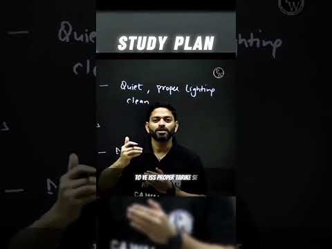 STUDY PLAN📝 || #studytips #physicswallah #Shorts #cawallah #camanishsir