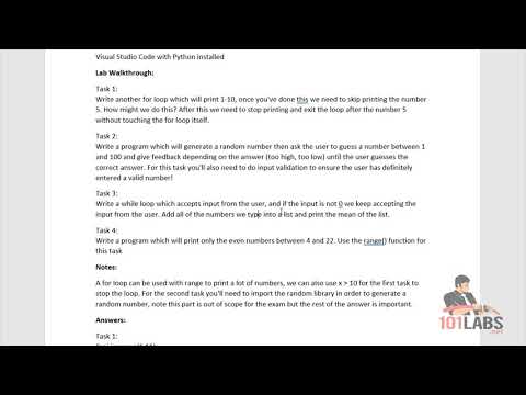 101 Labs - Python [Python Loops]