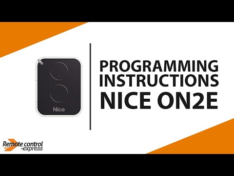 Programming my remote NICE ON2E