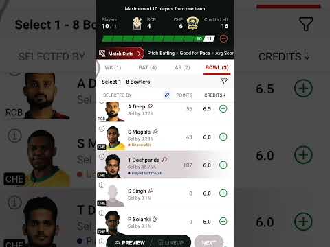 RCB VS CSK IPL MATCH NO 24 DREAM11 PREDICTION GL & H2H
