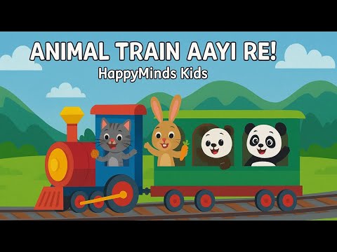Rail ki sawari captain kiki ke saath 🚂🥳      HappyMinds Kids Fun Song | Maza Krein🥳
