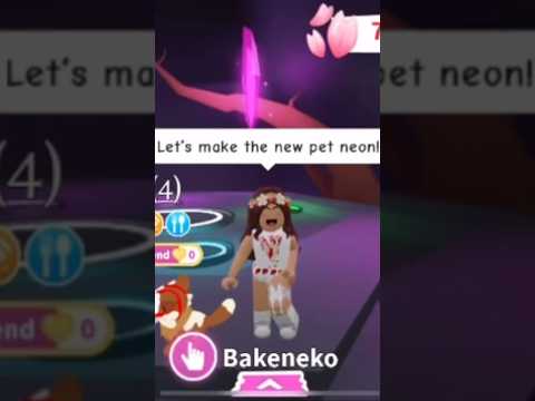 Making the new adopt me pet neon! #newpet #robloxadoptme #neon