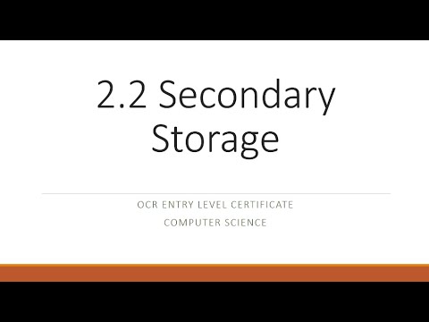 OCR Entry Level Certificate Computer Science - Secondary Storage