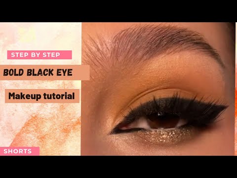 Bold Black Eye Makeup | Easy Eye Makeup Tutorial For Beginners | Step By Step Tutorial #shorts