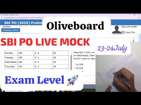 🎯Oliveboard SBI PO Live Mock test 📚✍️23 July | Share your Score 📝👆 | How to attempt mock test |