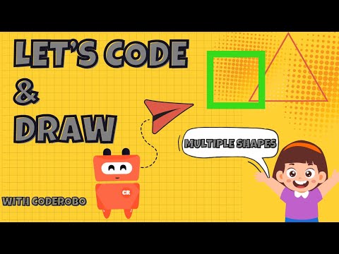 Virtual Robot Drawing Tutorial for Kids (Step-by-Step) | Sqaure and Triangle