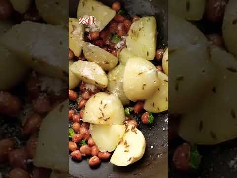 Potato peanut fry | Potato peanut fry recipe | Navratri fasting dish   #Day 1