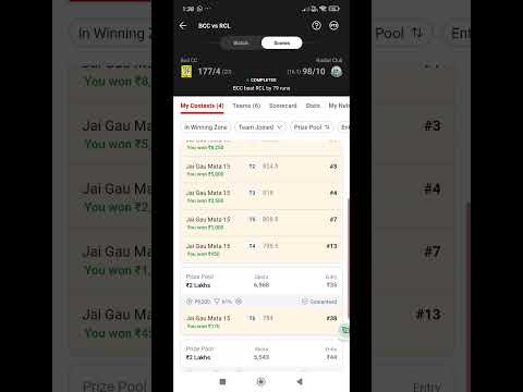 #Shortvideo #Dream11 wining