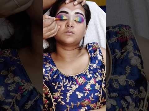 Part-1- Haldi makeup look ✨❣️. Primer +Eyebrow+Eye makeup.Stay tuned for Part-2..#professional #mua