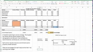Hospital Excel Solver Optimization with Sensitivity Analysis