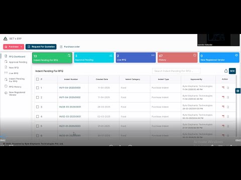 BETs ERP | 04 - RFQ Approval | Inventory/Procurement Module