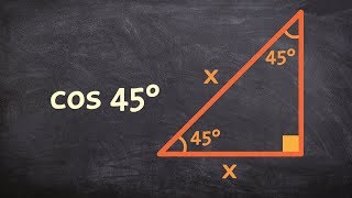 How to use special right triangles to evaluate for cosine of 45 degrees