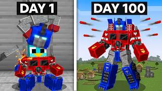 We Survived 100 Days as TRANSFORMERS in Minecraft
