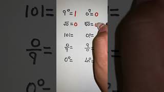 Number zero | Tricky math | exponents |Algebra #trickymath #algebra #numberzero #exponents #shorts