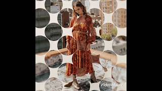 Latest floral designs long maxi dress with leather thigh boots#mididresses
