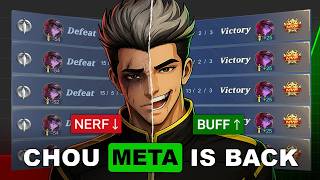 I ABUSED THIS NEWLY BUFFED CHOU WITH MY NEW ONE SHOT BUILD AND BROKE THE RANK SYSTEM - MLBB