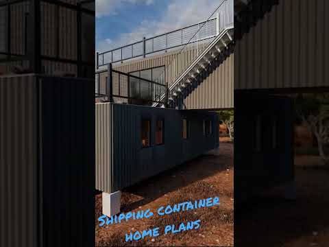 Shipping container home plans with a rooftop golf driving range ⛳️ 🛠️🌟 #ShippingContainerHome