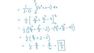 Average Value (continuous function) Examples