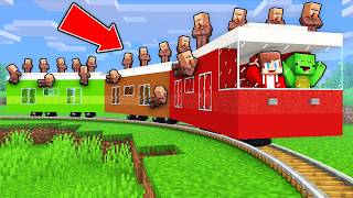 Mikey and JJ Created A Working Train for Villagers in Minecraft - Maizen