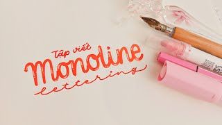 How to Write Monoline Lettering // Happy Hidari