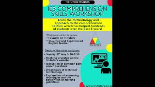 Join us for our IEB Comprehension Workshop on 31st May 2026