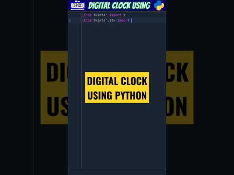 DIGITAL CLOCK ⏰ USING PYTHON 🤯 #python #shorts #pythonshorts #pythonprogramming