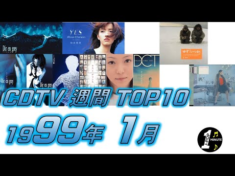 CDTV 1999年 1月 週間ランキング TOP10 [JPOP RANKING / 일본노래 랭킹]
