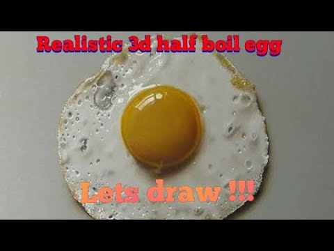 3d half boil drawing and painting for beginners. realistic painting.. #mrart
