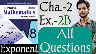 Exponents(Power)|Chapter-2|ICSE Class-8 math| Exercise-2B|@icsemaths592