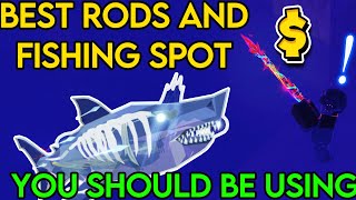 Best fishing spot for $$ and Best rods you should be using right now in ROBLOX Fisch