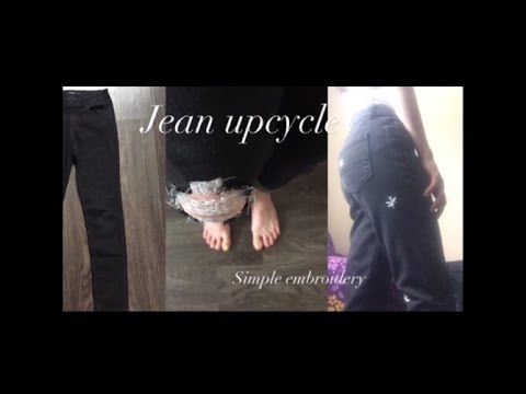 Jean Upcycle (simple embroidery)🧵