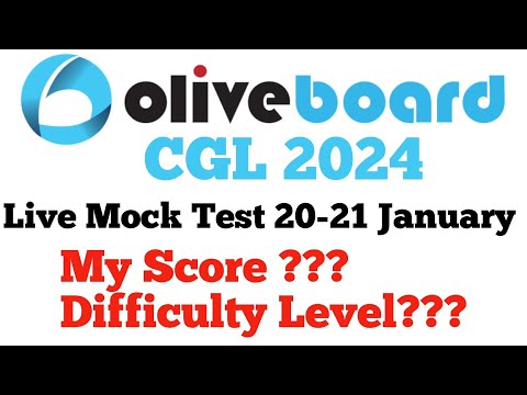 Oliveboard Live Mock Test 20-21 January 2024 #cgl #ssc #tier1 #mock