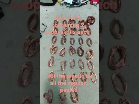 Loads of copper wire striped