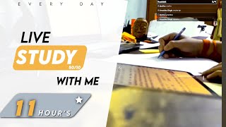 📚 Study With Me Live | | 11 Hours Focus Session // lofi music//#studywithme #lofi
