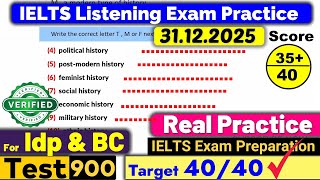 IELTS Listening Practice Test 2025 with Answers | Recent Exam - 31.12.2025