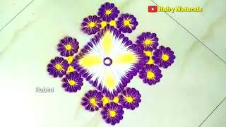 Durga pooja rangoli/ very easy to beginners 2019
