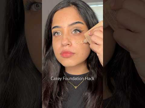 Quick fix for your cakey foundation! Just use an ice cube 😍