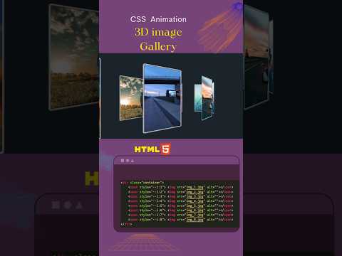 3D Image Gallery using HTML & CSS | Pure CSS Animation | No JavaScript