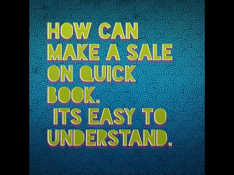 How can make a sale on quick book