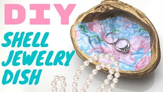 DIY SHELL JEWELRY DISH | Decoupage shell | Quarantine craft ideas