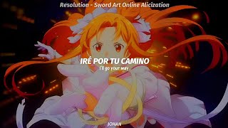 Sword Art Online Alicization War of Underworld Opening 1 Full || Resolution - 戸松遥 || AMV sub español