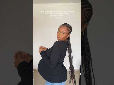 New hairstyle #newhairstyle #protectivestyles #protectivehairstyles #braids #braidstyles #pregnant